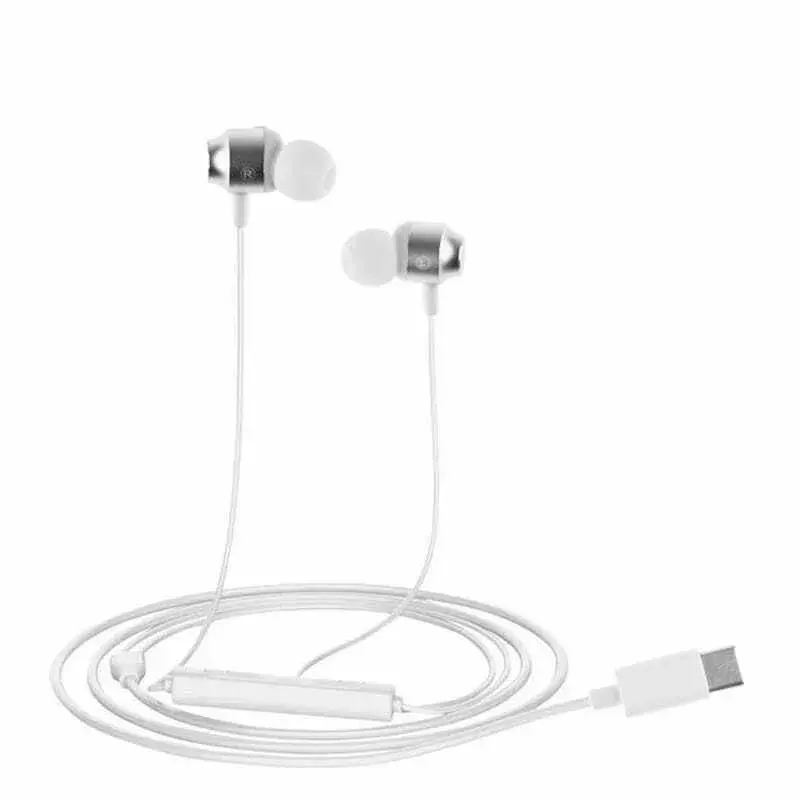 Słuchawki przewodowe eXtre USB Typ C białe 1