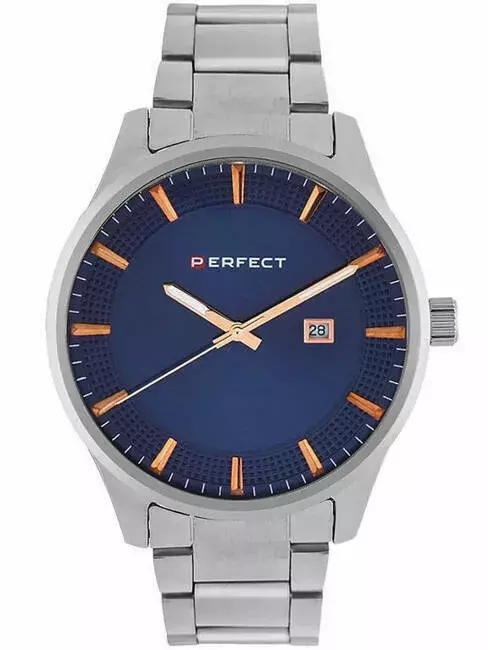 Zegarek PERFECT M105 -03 SILVER TARCZA NIEBIESKA