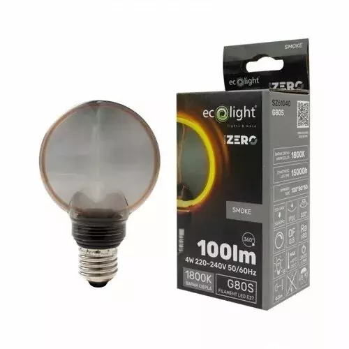 Żarówka LED Eco Light Zero W4 E27 SMOKE G80S SZ61040 100lumenów