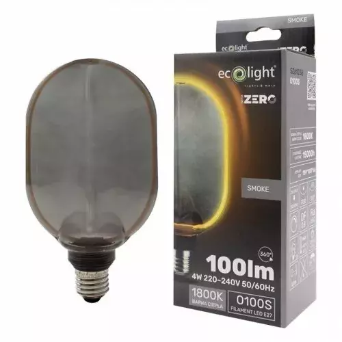Żarówka LED Eco Light Zero W4 E27 SMOKE G80S SZ61040 100lumenów