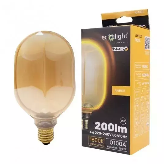 Żarówka LED Eco Light Zero W4 E27 AMBER O100A SZ612037 200lumenów