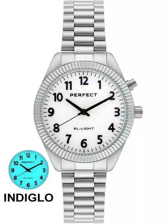 Zegarek PERFECT EL003S-01 SILVER Metal Standard Damski ILUMINATOR