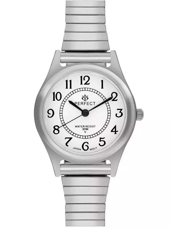 PERFECT GUMKA Damska  XD446-02 SILVER   tarcza SILVER