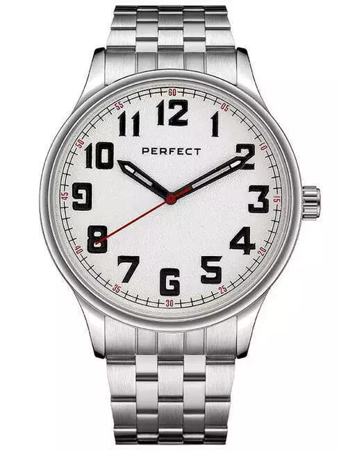 Zegarek PERFECT M111 - 02  IPS  TARCZA SILVER sekundnik red