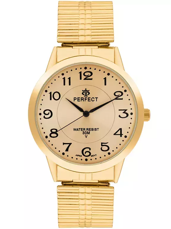 Zegarek Kwarcowy PERFECT X412-16 GOLD Gumka męska TARCZA GOLD