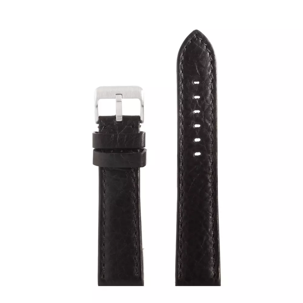 Pasek Chermond A111 CZARNY Z CZARNYM  PRZESZYCIEM 24MM