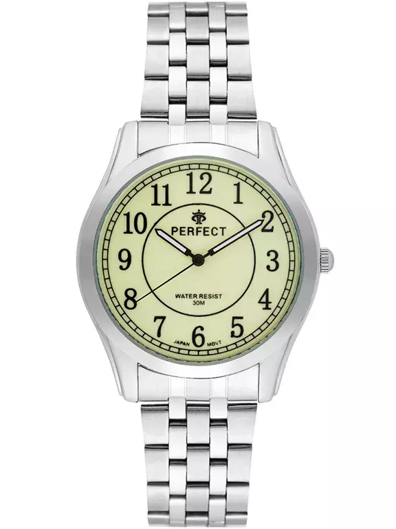 Zegarek Kwarcowy PERFECT R403J-37  Metal Standard Męski tarcza fluorescencyjna