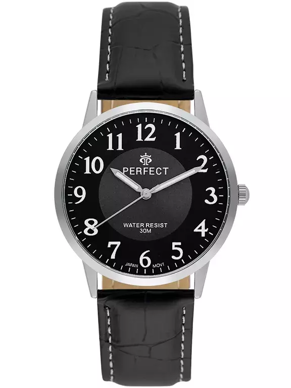 Zegarek PERFECT pasek męski XXL STD C411Y-14 PNP pasek czarny