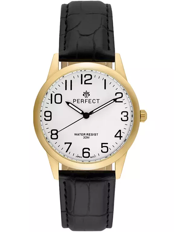 Zegarek Kwarcowy PERFECT C418B-06 GOLD tarcza biała