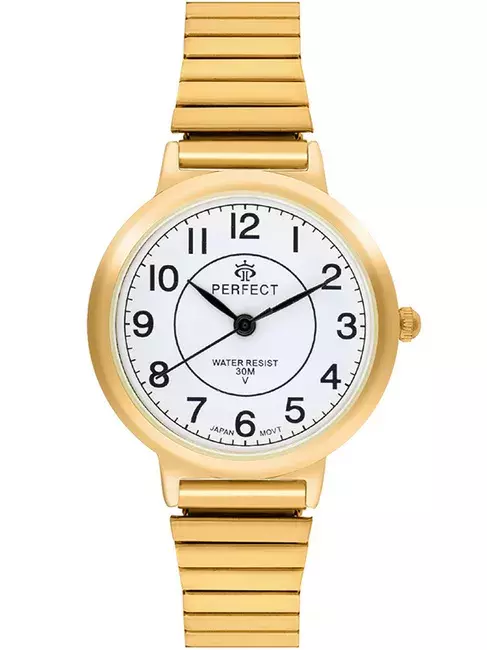 Zegarek PERFECT GUMKA Damska  XD284-03 Gold  tarcza biała