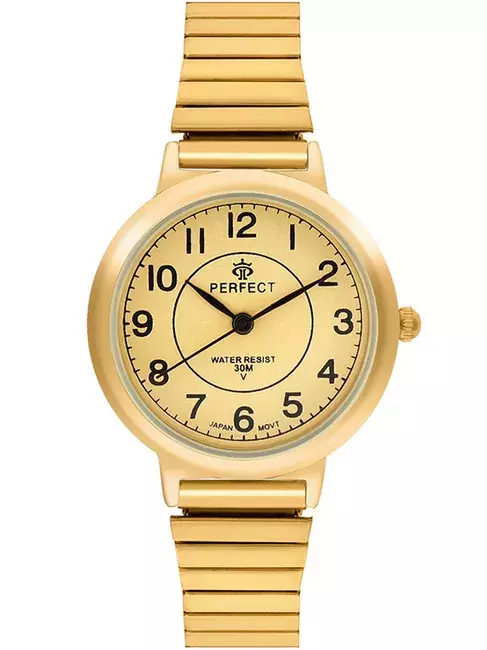 Zegarek PERFECT GUMKA Damska  XD284-04 Gold  tarcza Gold