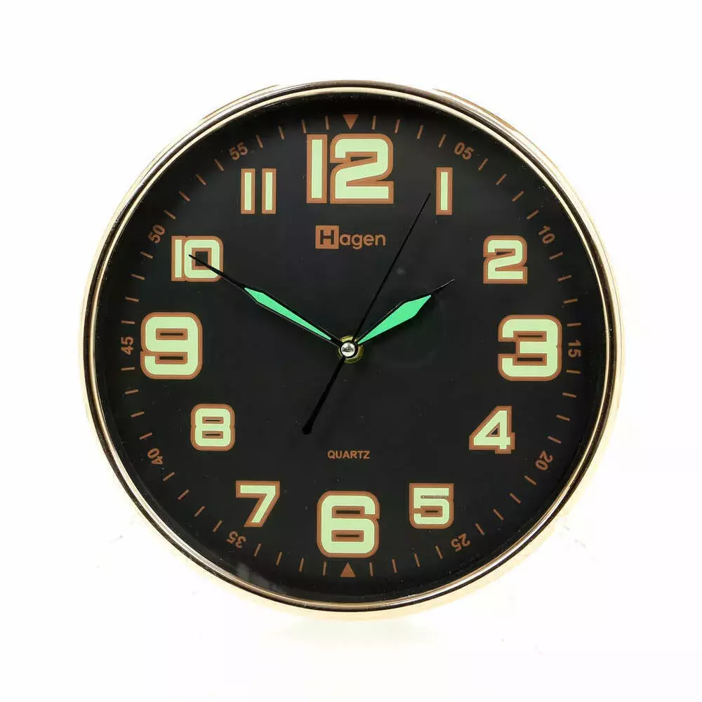 Zegar kwarcowy Brenner 6657BR gold/black Ø 28