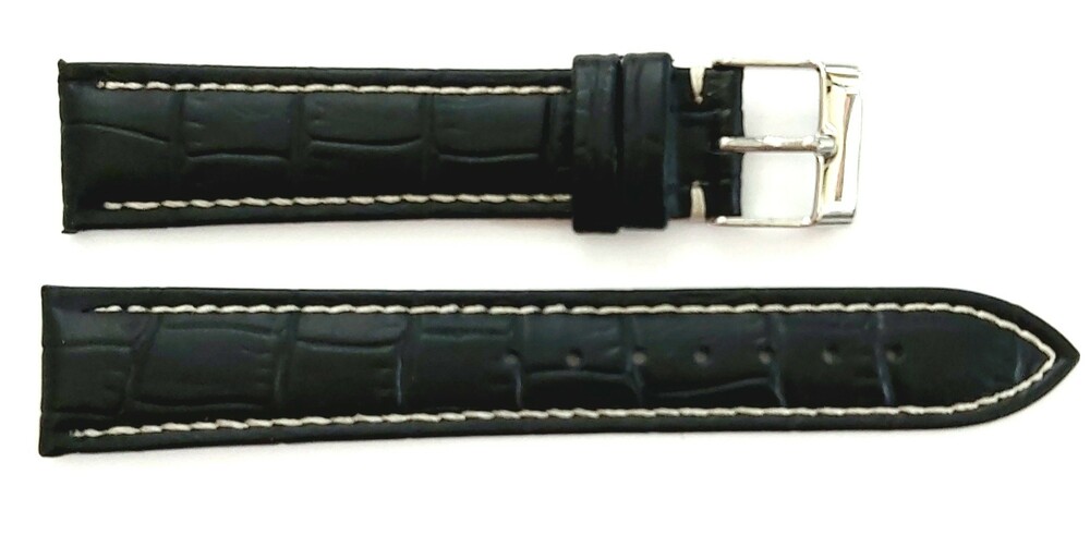 Pasek Chermond A166 CZARNY NIĆ BIAŁA 16MM