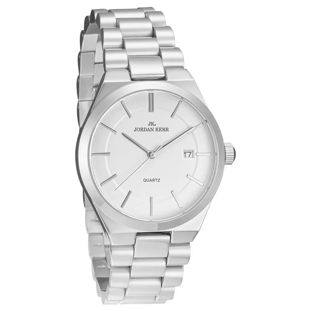 Zegarek JORDAN KERR P9012 IPS Srebrna Tarcza