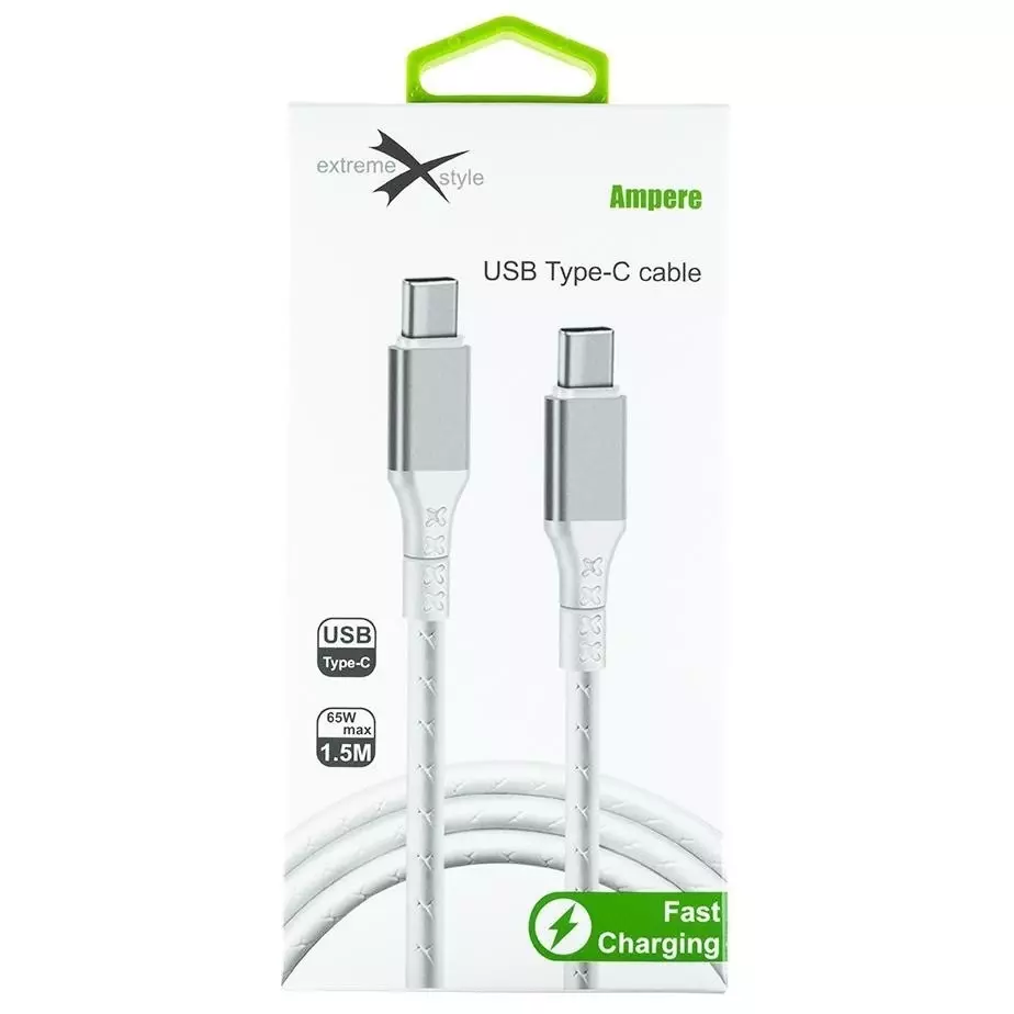 Kabel eXtremestyle  Ampere Typ C Typ C 1.5m biały 
