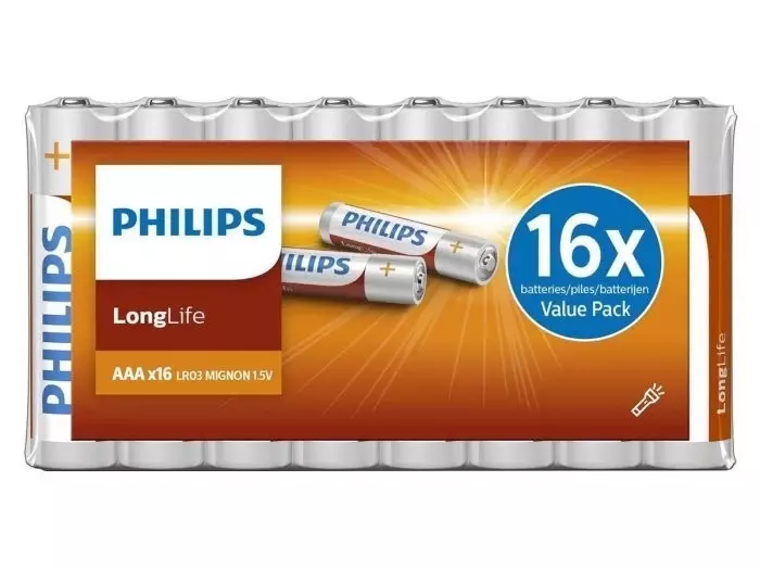 Bateria Philips R3 cynkowa pakowana po 16 Longlife