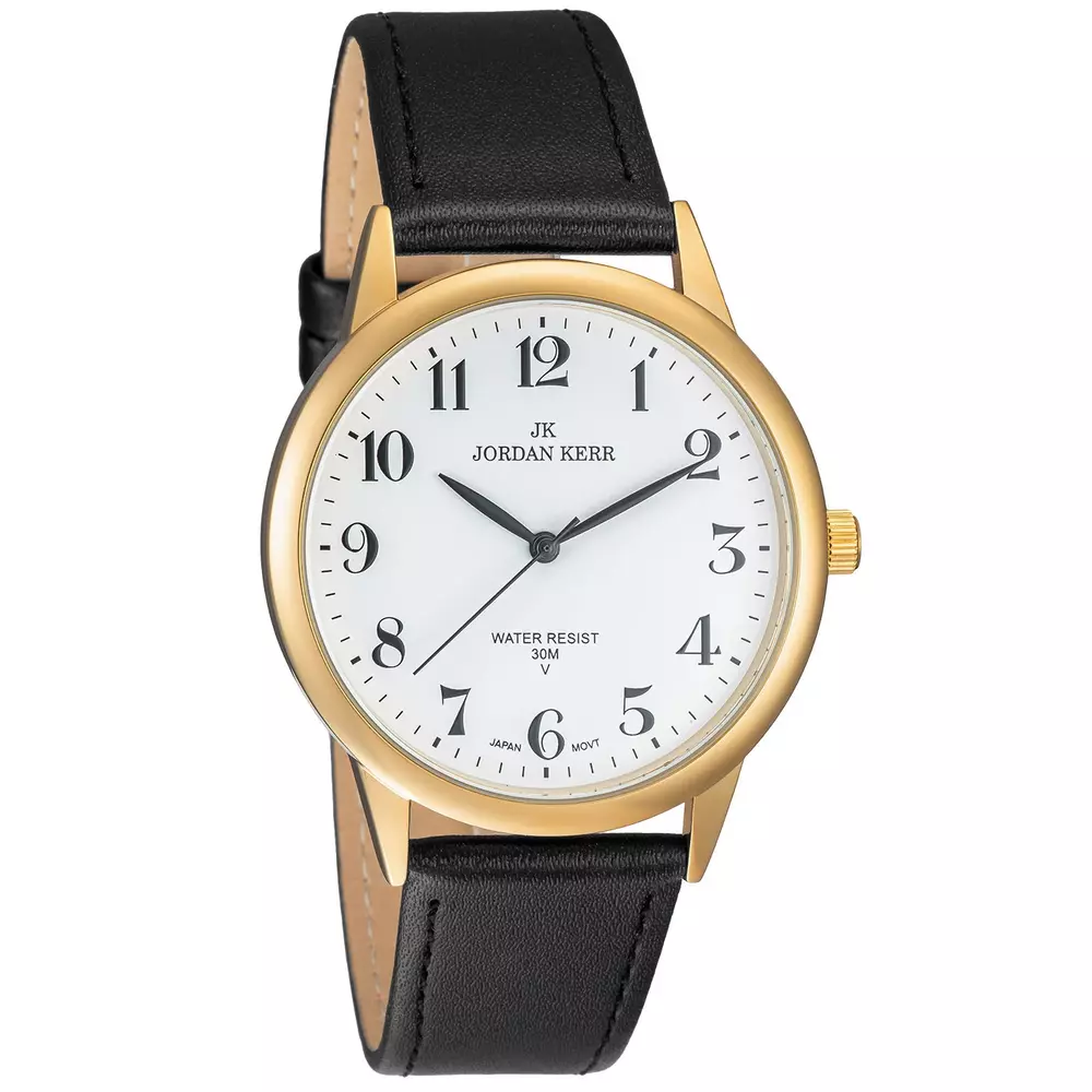 Zegarek JORDAN KERR LG001-09 IPG STANDARD MĘSKI pasek czarny tarcza biała