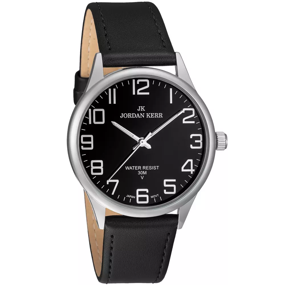 Zegarek JORDAN KERR LG006-01 IPS STANDARD pasek czarny tarcza czarna