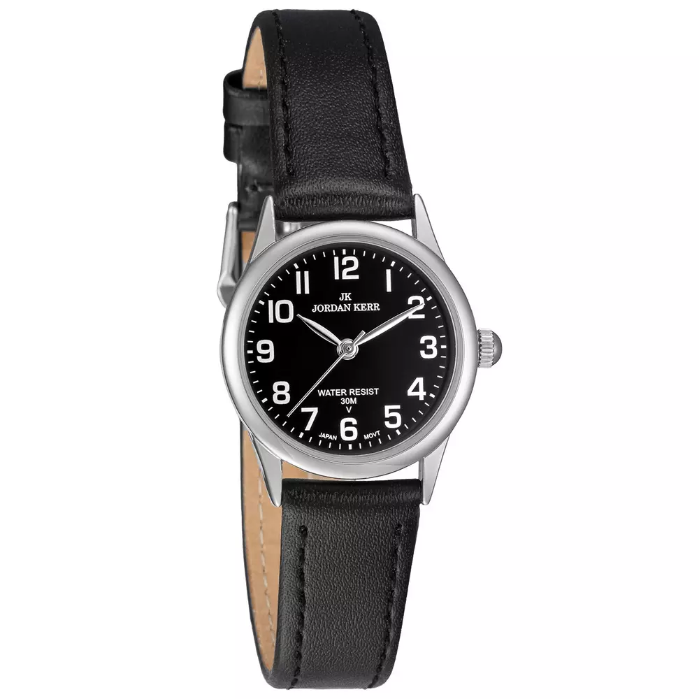 Zegarek JORDAN KERR LL013-01 IPS STANDARD DAMSKI pasek czarny tarcza czarna