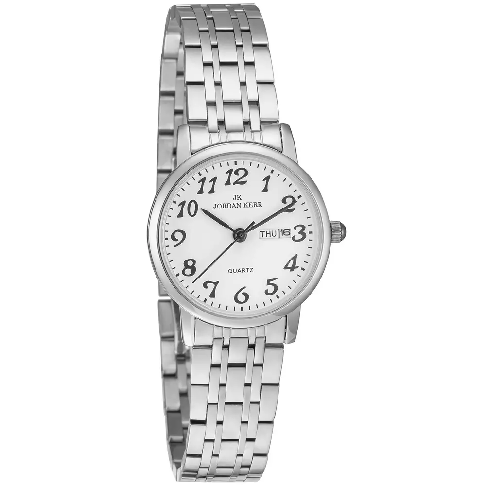 Zegarek JORDAN KERR L1073 IPS Srebrna Tarcza Cyfry