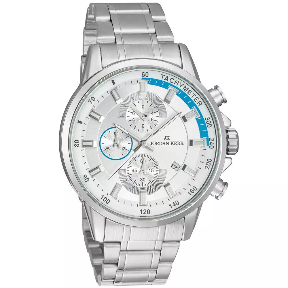 Zegarek JORDAN KERR L1075 IPS Srebrna Tarcza