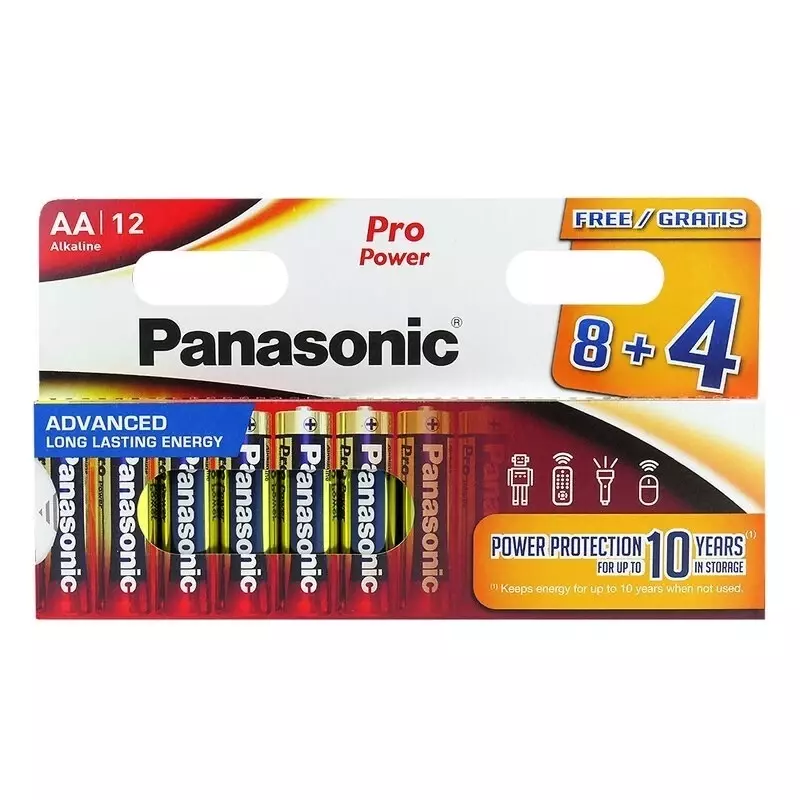 Bateria Panasonic LR6 Pro Power B12 /8+4