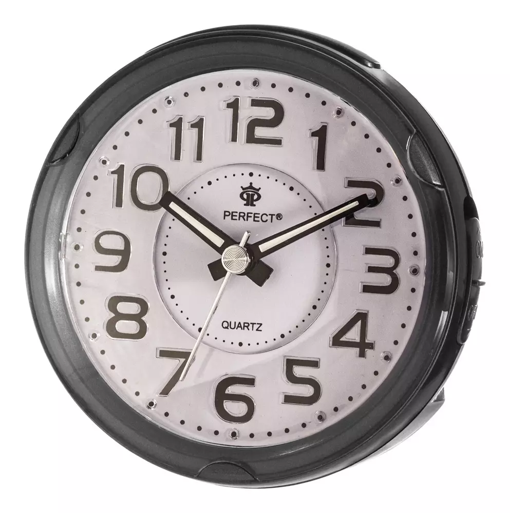 Budzik Kwarcowy PERFECT BB 08604 Czarny