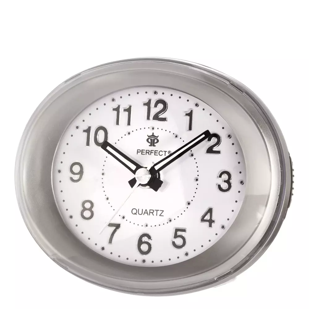 Budzik Kwarcowy PERFECT BB 09101 Srebrny