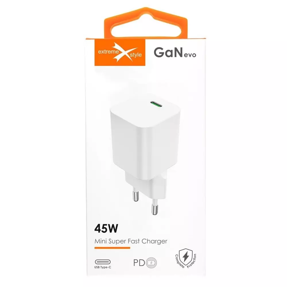 Ładowarka eXtremestyle sieciowa GaN evo 45W USB-C TC45CCGAN