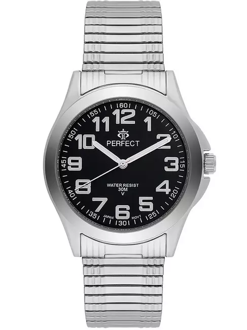 Zegarek Kwarcowy PERFECT X012-03 Silver Gumka męska