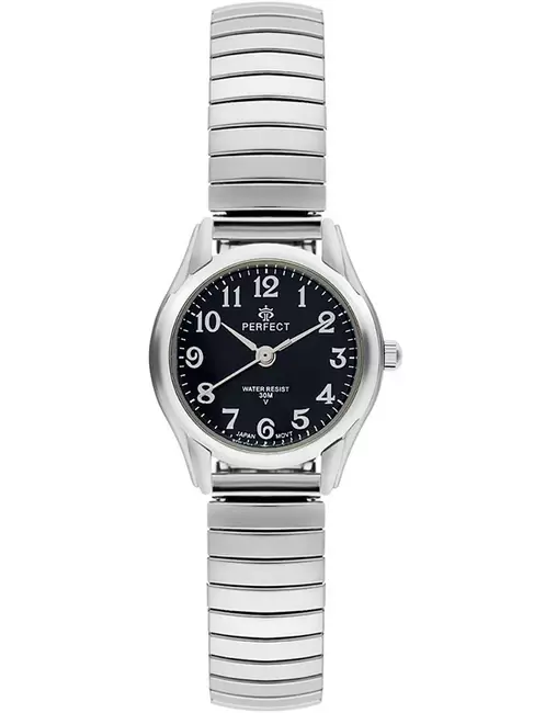 PERFECT GUMKA Damska  XD075 - 07 SILVER TARCZA BIAŁA