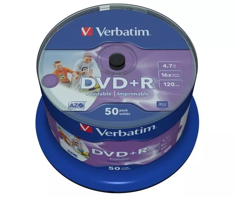 Płyta Verbatim DVD+R 4.7GB Printable Cake 43512