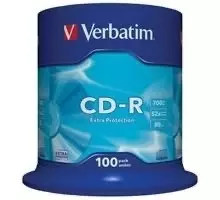 Płyta Verbatim CD-R 700MB 43411 Extra Pro Cake 100 