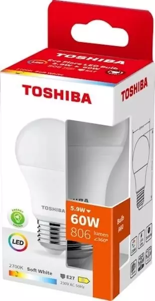 Żarówka Toshiba ECO F.E27 A60 5.9W 806LM 2700K 60W