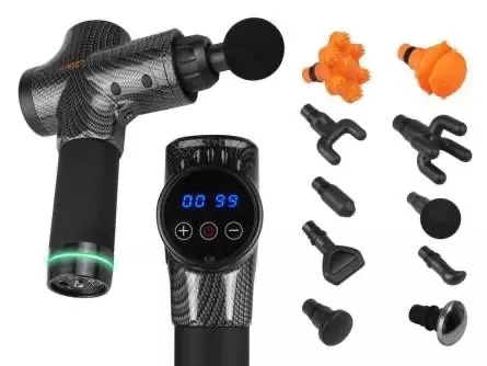 LXM291 - MASAŻER Pistolet do masażu LTC z zestawem 10 końcówek