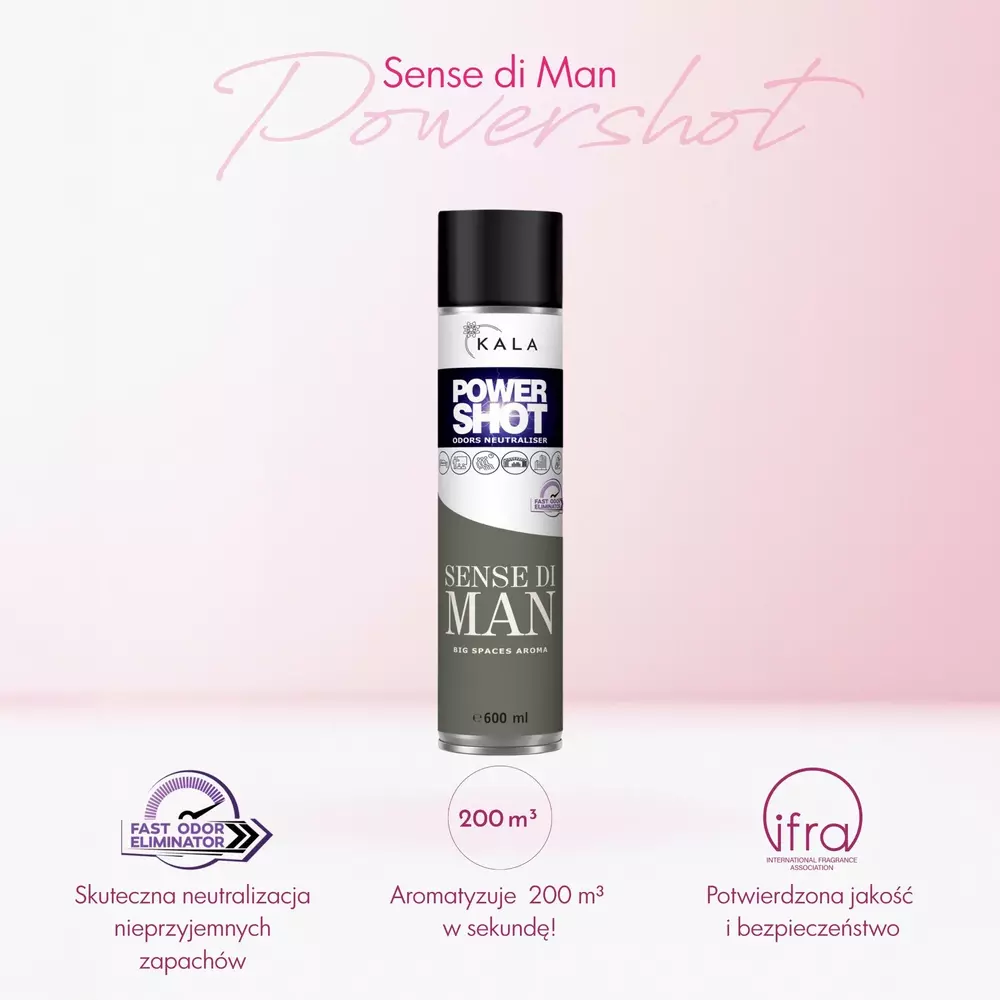 POWER SHOT 600ML SPRAY SENSE DI MAN