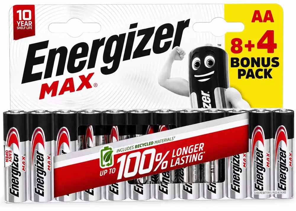 Bateria Energizer LR6 MAX  ZOZ  ( 8 + 4)  12 sztuk