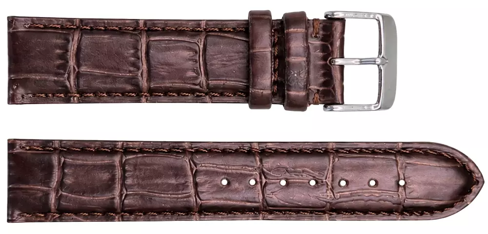 Pasek Chermond D003 18mm  ciemny-brąz