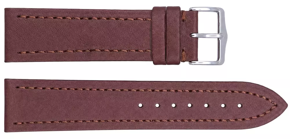 Pasek Chermond R0132  24mm  ciemno-brązowy gładki