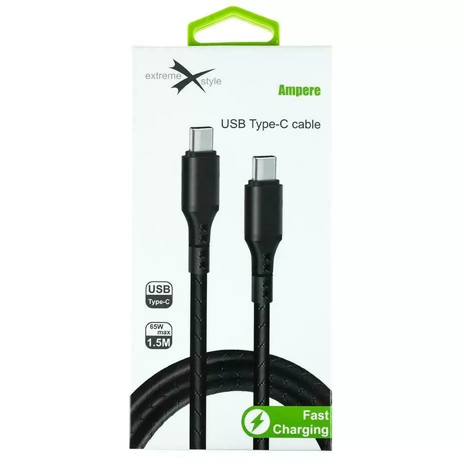 Kabel eXtremestyle Ampere Typ C 1,5m czarny