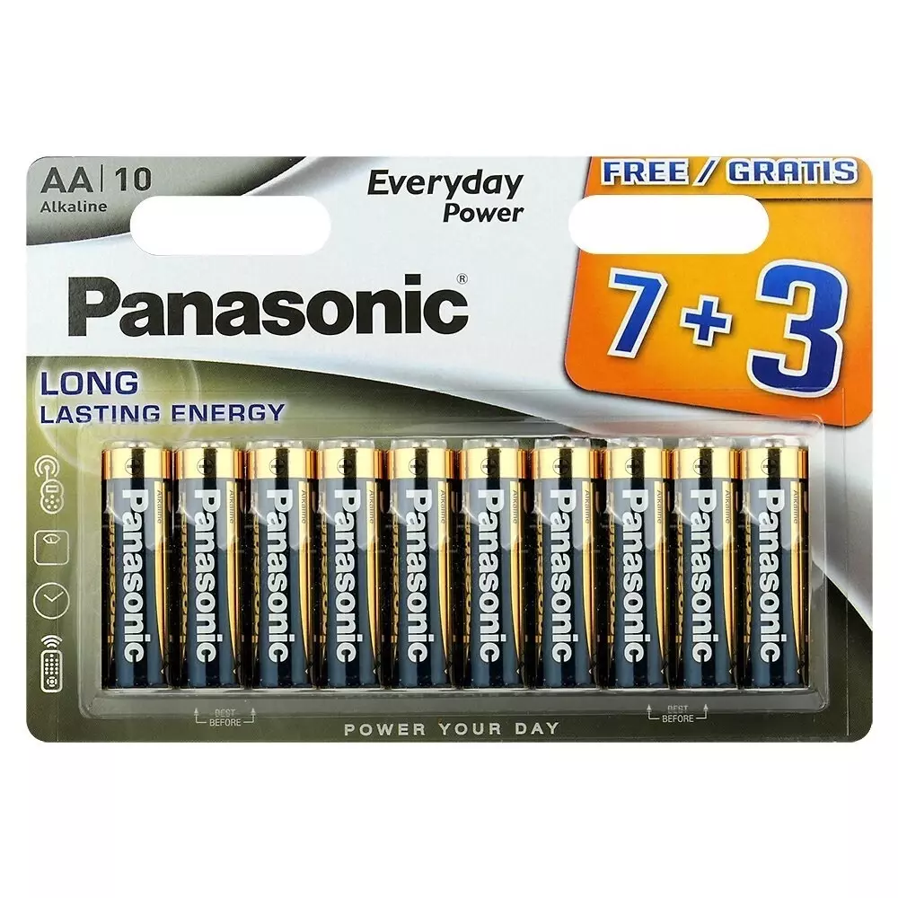 Bateria Panasonic LR6 AAA Everyday POWER- paczka 10 szt /7+3.