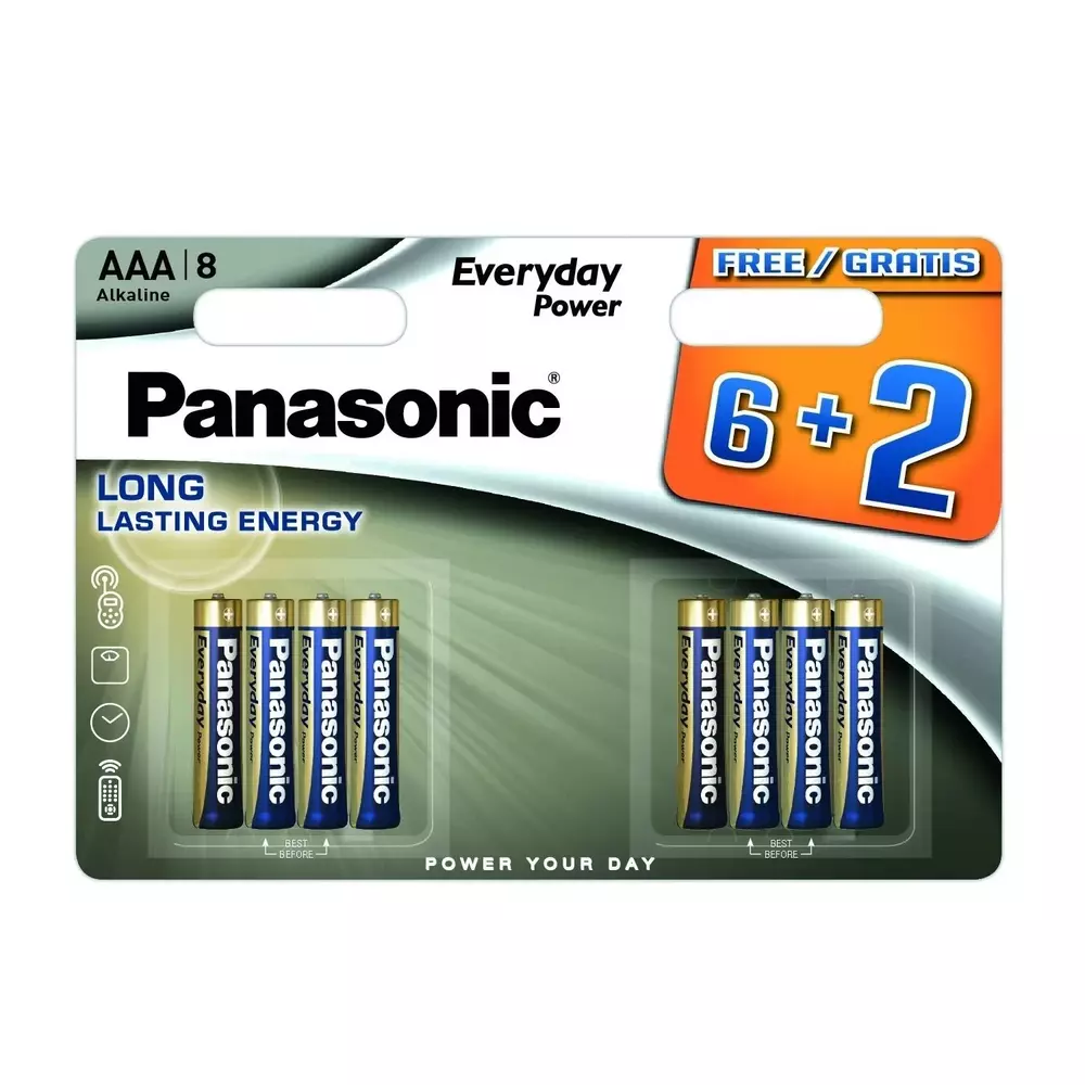 Bateria Panasonic LR3 B8 6+2 Everyday Power