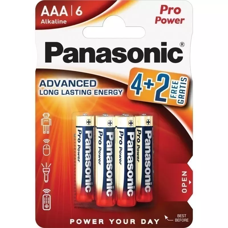 Bateria Panasonic LR3 B6 4+2 Pro Power