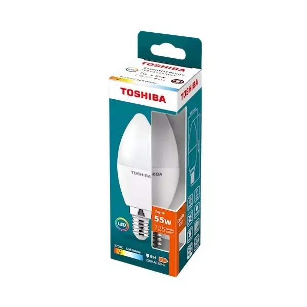 Żarówka Toshiba E14 C37 7W 725lm 2700K 55W/100