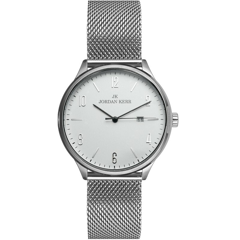 Zegarek Jordan Kerr G3019 IPS SREBRNA TARCZA