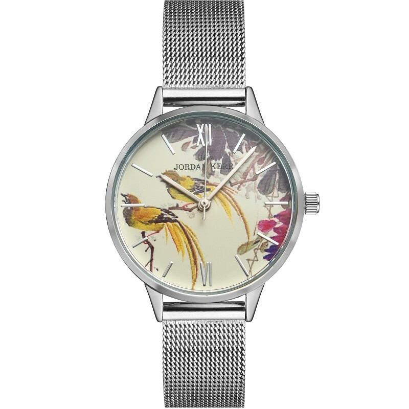 Zegarek Jordan Kerr S7002 IPS SIATKA 2 ŻÓŁTE PTAKI