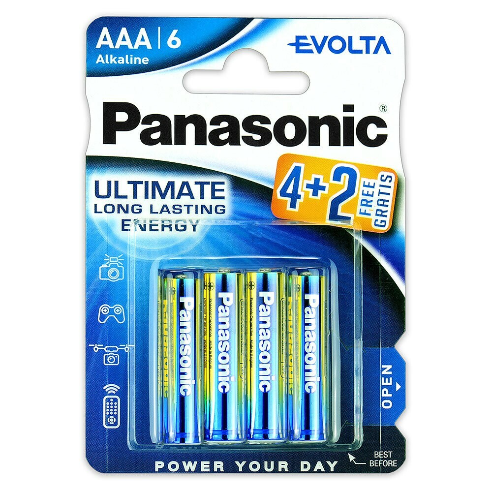 Bateria alkaliczna Panasonic LR3 AAA EVOLTA - blister pak. po 6 szt. 1