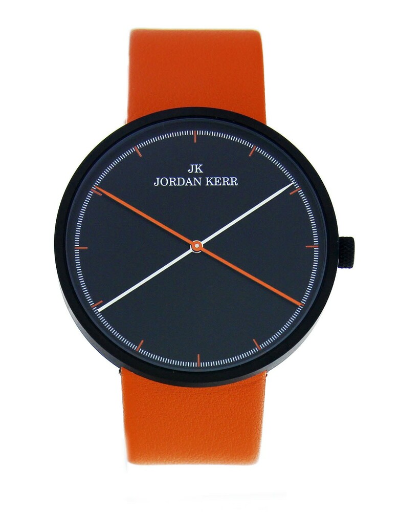 Zegarek Jordan Kerr PW758 IPBlack POMARAŃCZOWY PASEK