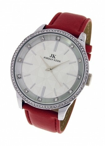 Zegarek Jordan Kerr C2252 IPS czerwony pasek