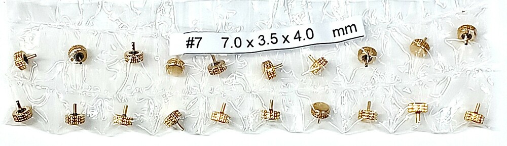 Koronki duże 20 szt GOLD 7.0x3.5x4.0m